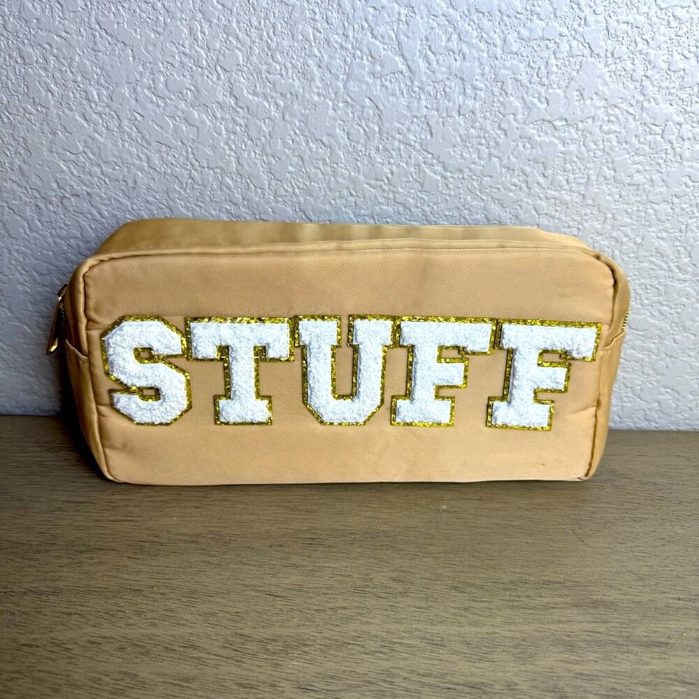 'Stuff' Tan‎ Cosmetic Bag